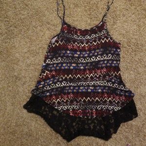 Spaghetti strap tank top.